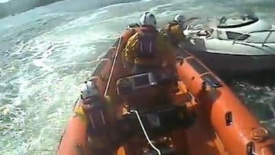 The incident was captured by an RNLI camera