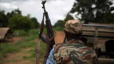 Former Seleka soldier near Bambari, CAR (10 May)