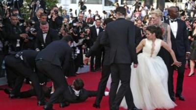 Vitalii Seduik is floored on Cannes red carpet