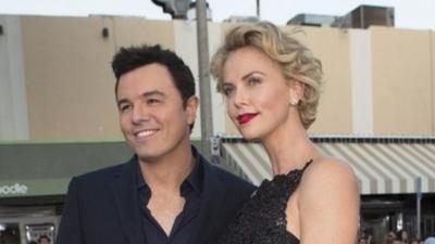 Seth MacFarlane and Charlize Theron at the US premiere of A Million Ways To Die In The West