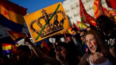 Anti-monarchy demonstration in Madrid