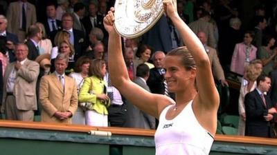 Andy Murray's new coach Amelie Mauresmo winning Wimbledon