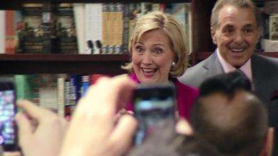 Hillary Clinton at book launch in Manhattan