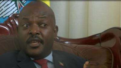 Burundi's president Pierre Nkurunziza