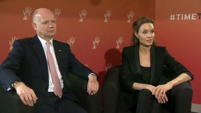 William Hague and Angelina Jolie