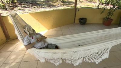 England fan relaxing