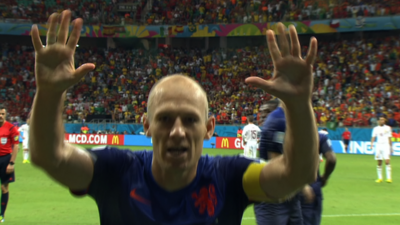 World Cup 2014: Arjen Robben scores fifth Dutch goal