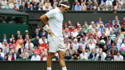 Roger Federer during last year's Wimbledon second round match