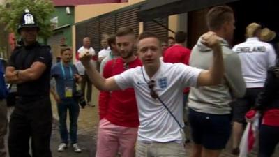 England fans ahead of the England v Uruguay game in Sao Paulo