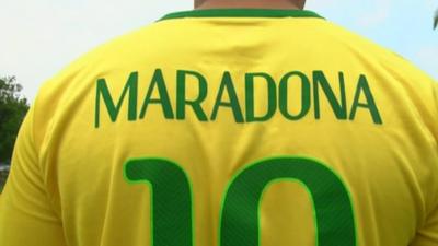 Maradona Brazil shirt