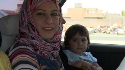 Mosul woman and child