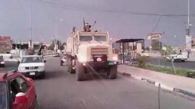 Isis truck in Mosul