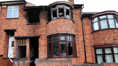 File photo dated 15/09/13 of a general view of the scene of the fatal house fire in Wood Hill,