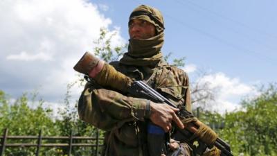 Armed pro-Russian separatist