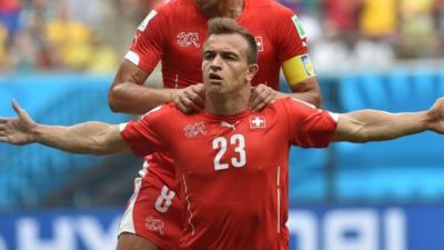 Xherdan Shaqiri with a great strike