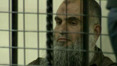 Abu Qatada in court cell