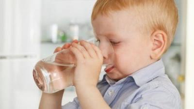 Child drinking water