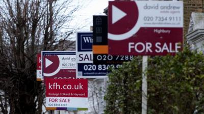 For sale signs in London