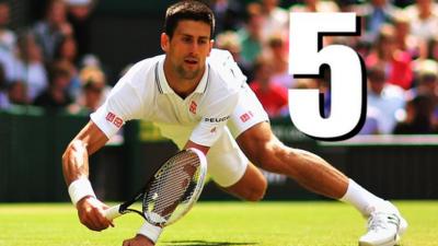 Novak Djokovic beats Gilles Simon at Wimbledon