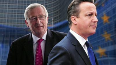 Jean-Claude Juncker and David Cameron