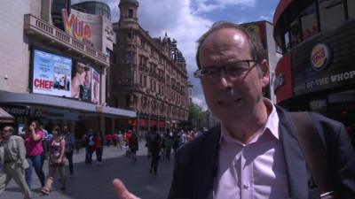 Rory Cellan-Jones wearing Google Glass