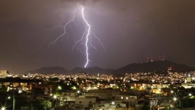 A lightning strike