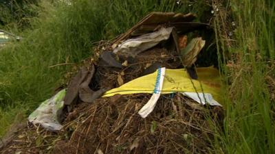 Flytipped rubbish