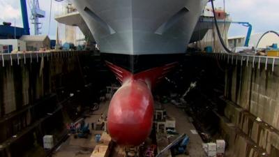 HMS Queen Elizabeth at Rosyth