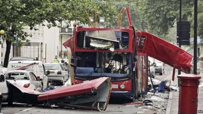 Bus in London bombings