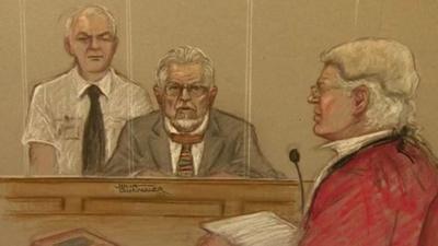 Court sketch of Rolf Harris (c)