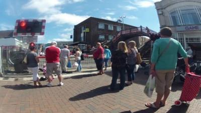 Level crossing in Poole high street