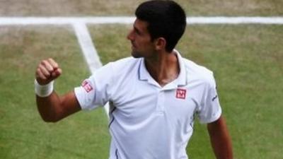 Novak Djokovic takes a 2-1 set lead