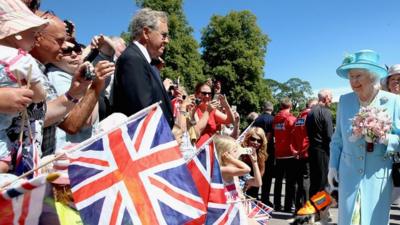 The Queen at Chatsworth