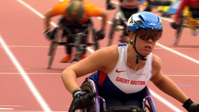 Great Britain's Hannah Cockroft cruises to T34 100m win in Glasgow