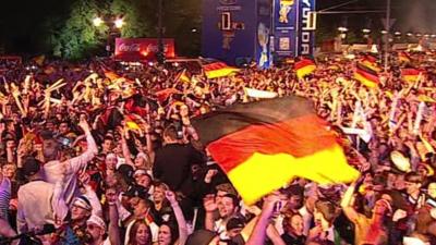 German fans celebrating