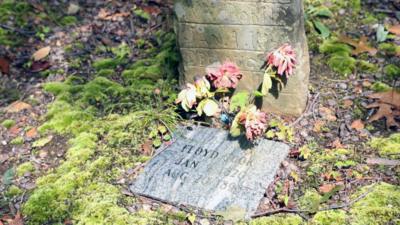 A gravestone with the name Floyd Cook