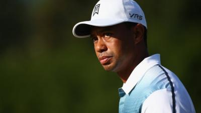 Tiger Woods competes at the Open 2014 at Hoylake