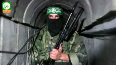 Hamas fighter - still from Hamas footage