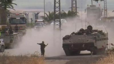 Israeli military vehicles