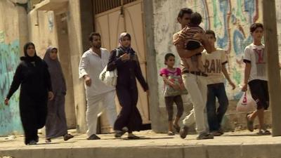 Civilians flee Shejaiya