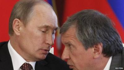 Rosneft boss Igor Sechin (right) is a close associate of President Putin