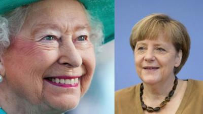 Merkel with the Queen