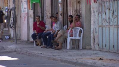 Men on streets of Gaza