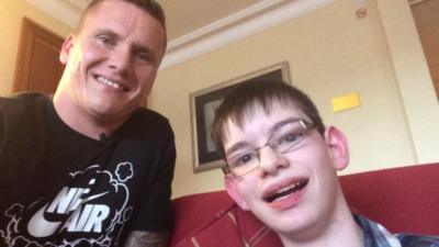 Kieran and David Weir selfie