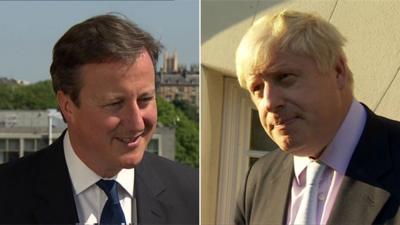 David Cameron and Boris Johnson