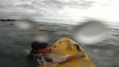 The young boy was rescued by an RNLI lifeguard