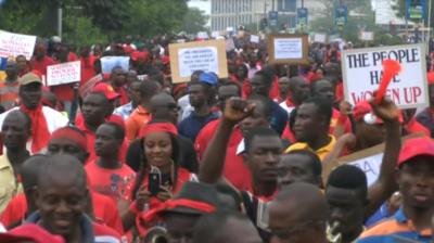 Protesters in Ghana