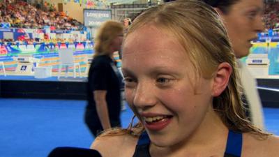13-year old Erraid Davies wins swimming bronze