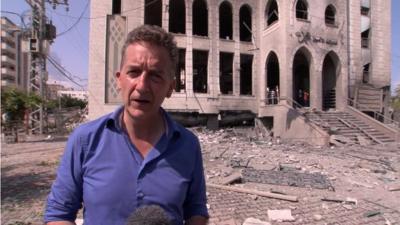 Chris Morris reports on the aftermath after strikes on Gaza City