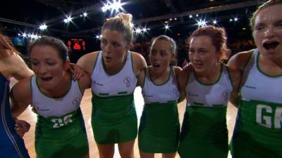 Northern Ireland netball players after their win over Scotland